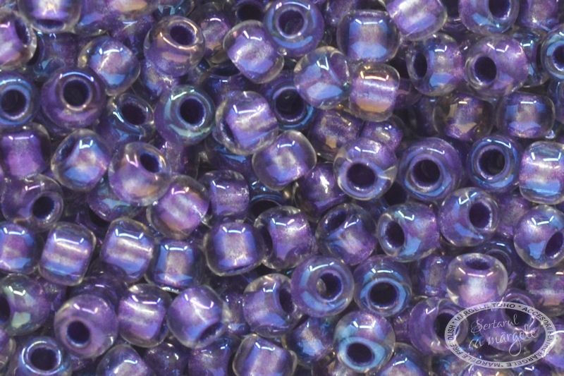 Margele TOHO 11 Inside Color Rainbow Crystal Metallic Purple Lined 1