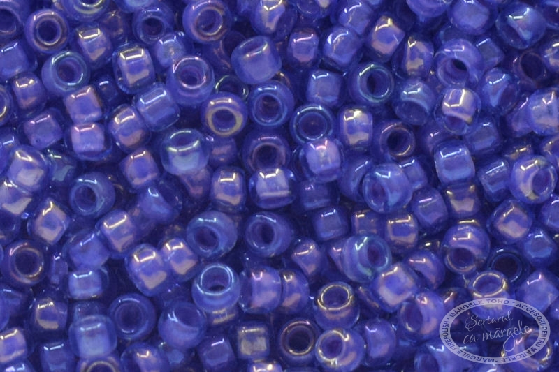 Margele TOHO 15 Inside Color Lt Sapphire Opaque Purple Lined 1