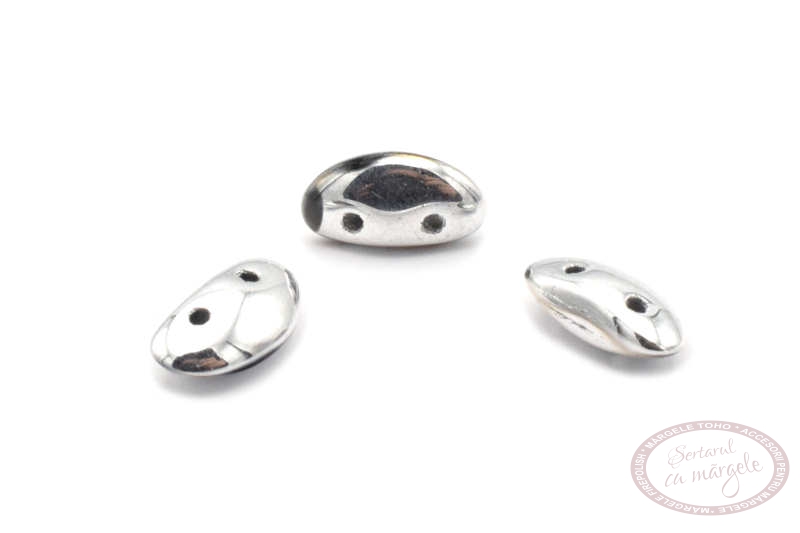 Margele Mobyduo 3×8 mm Silver