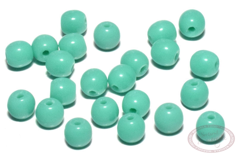 Margele presate 3mm Green Turquoise
