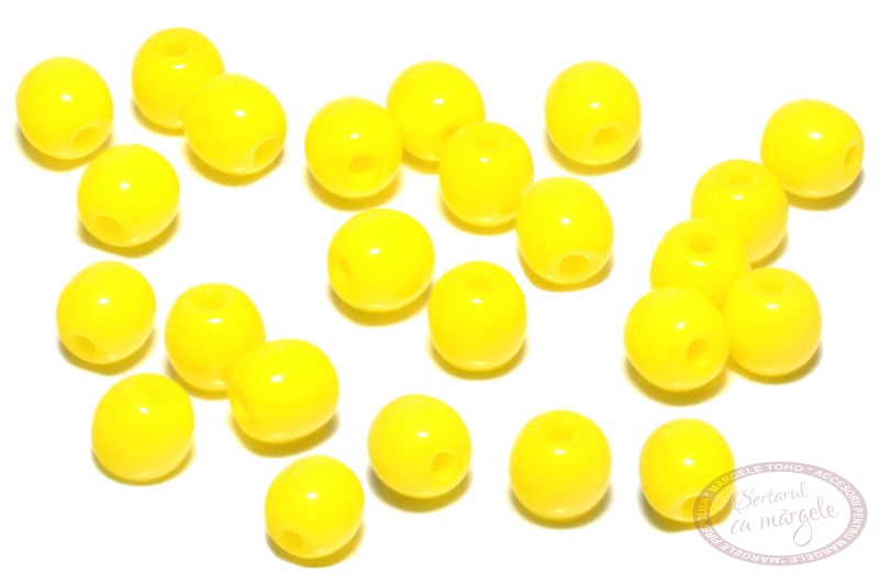 Margele presate 3mm Lemon Yellow