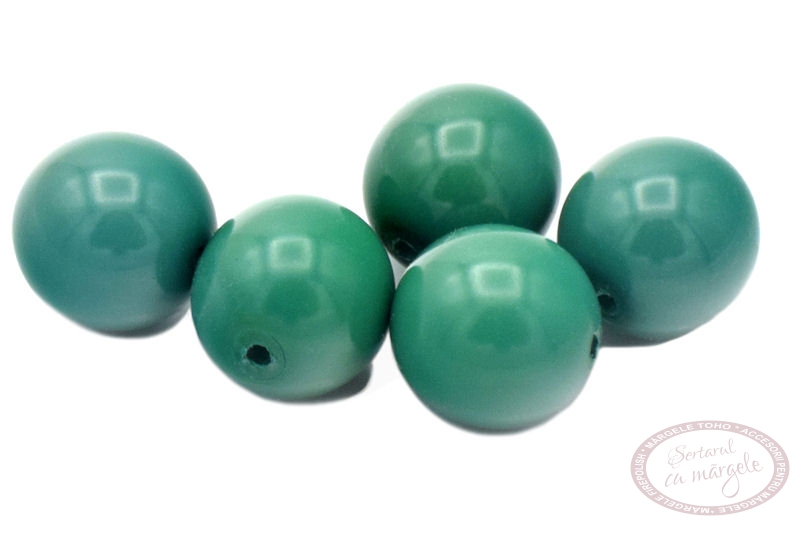 Perle din sticla 8mm Fiesta Green Jade