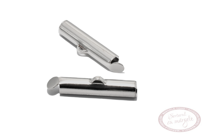 78051036RP Terminatie pentru bratari, 20x4mm, placata cu rodiu 78051036RP Terminatie pentru bratari 20x4mm placata cu rodiu
