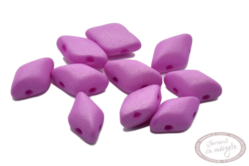 Margele GemDuo 8X5mm, Saturated Neon Violet Margele GemDuo 8X5mm Saturated Neon Violet