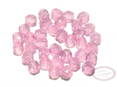Margele Fire Polish 3mm : Milky Pink, 80 buc