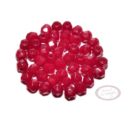 Margele Fire Polish 3mm : Opaque Red, 80 buc 1 Margele Fire Polish 3mm : Opaque Red, 80 buc