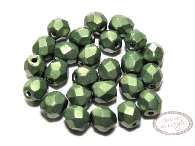 Margele Fire Polish 3mm : ColorTrends: Saturated Metallic Greenery, 80 buc