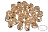 Margele Fire Polish 4mm : Crystal AB - Copper-Lined, 60 buc.