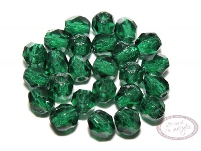 Margele Fire Polish 4mm : Dark Emerald, 60 buc
