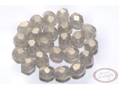 Margele Fire Polish 4mm : Sueded Gold Black Diamond, 60 buc